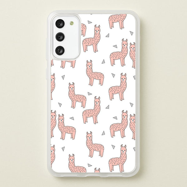 Pale Pink Alpaca Pattern  -  Phone Case for Galaxy A41