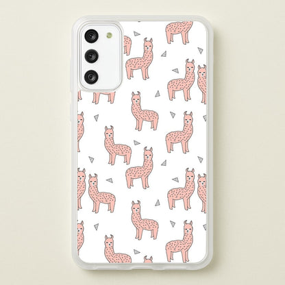 Pale Pink Alpaca Pattern  -  Phone Case for Galaxy S20FE