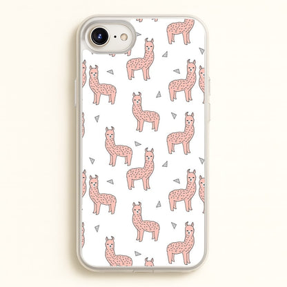 Pale Pink Alpaca Pattern  -  Phone Case for iPhone 6 Plus / 7 Plus / 8 Plus