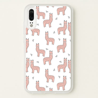 Pale Pink Alpaca Pattern  -  Phone Case for Huawei P20