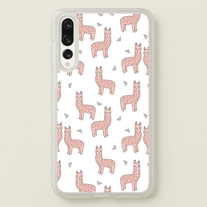 Pale Pink Alpaca Pattern  -  Phone Case for Huawei P20 Pro