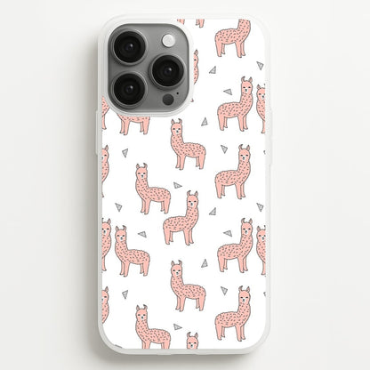 Pale Pink Alpaca Pattern  -  Phone Case for iPhone 13 Pro Max