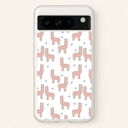 Pale Pink Alpaca Pattern  -  Phone Case for Google Pixel 8 Pro