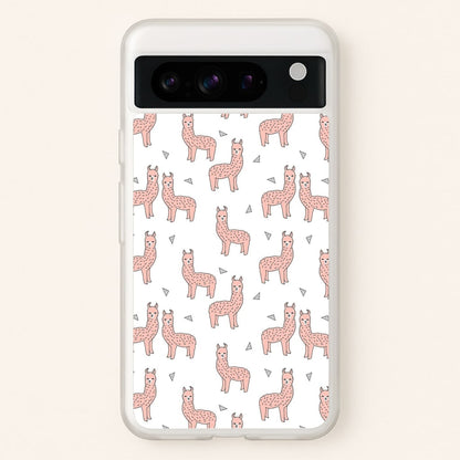 Pale Pink Alpaca Pattern  -  Phone Case for Google Pixel 8 Pro