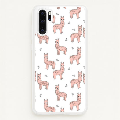Pale Pink Alpaca Pattern  -  Phone Case for Huawei P30 Pro