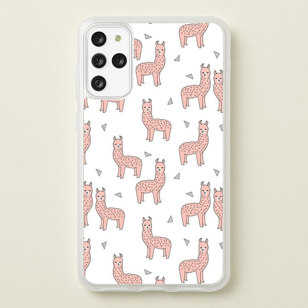 Pale Pink Alpaca Pattern  -  Phone Case for Galaxy S20 Plus