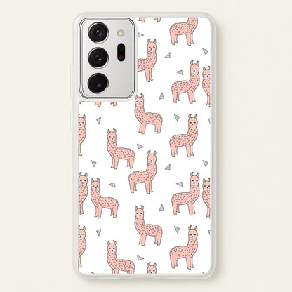 Pale Pink Alpaca Pattern  -  Phone Case for Galaxy Note 20 Ultra
