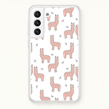 Pale Pink Alpaca Pattern  -  Phone Case for Galaxy S21