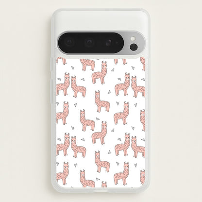 Pale Pink Alpaca Pattern  -  Phone Case for Google Pixel 9 Pro XL