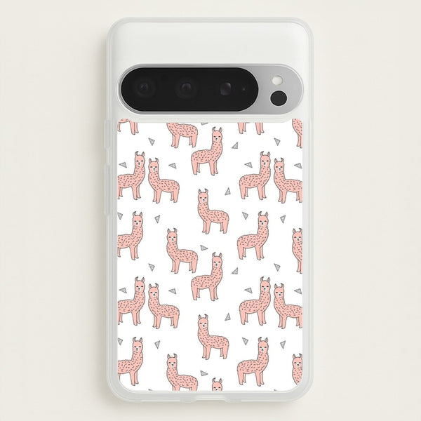Pale Pink Alpaca Pattern  -  Phone Case for Google Pixel 9 Pro XL