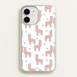 Pale Pink Alpaca Pattern  -  Phone Case for iPhone 12 / 12 Pro