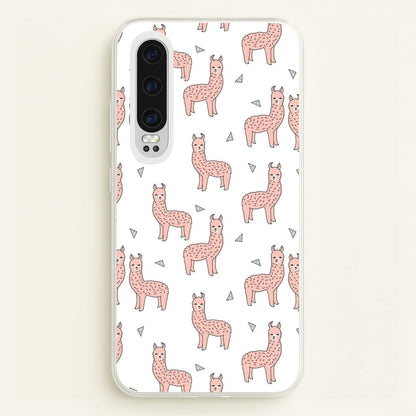 Pale Pink Alpaca Pattern  -  Phone Case for Huawei P30