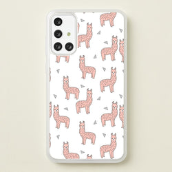 Pale Pink Alpaca Pattern  -  Phone Case for Galaxy A71
