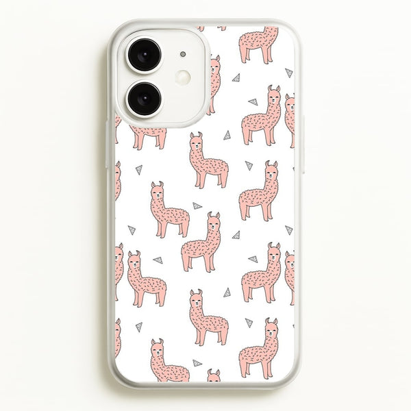 Pale Pink Alpaca Pattern  -  Phone Case for iPhone 11