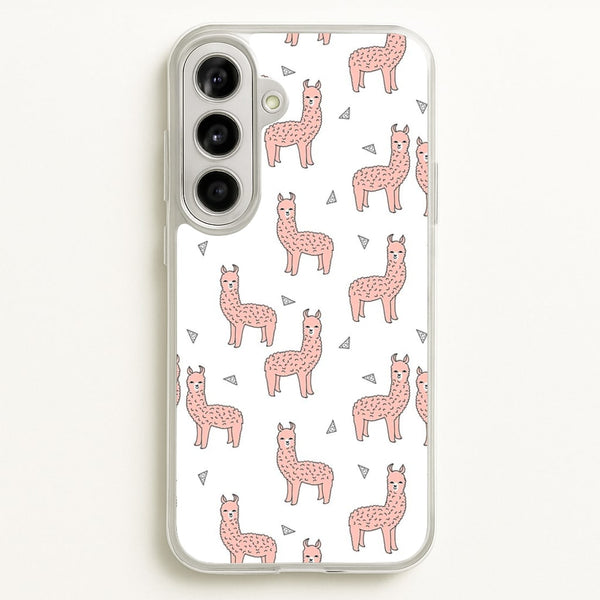 Pale Pink Alpaca Pattern  -  Phone Case for Galaxy A56
