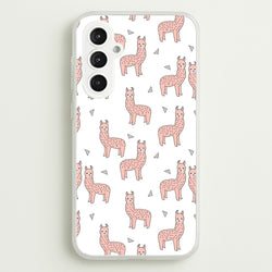 Pale Pink Alpaca Pattern  -  Phone Case for Galaxy S23FE