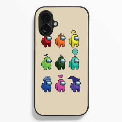 Among Gaming characters  - Among Us Phone Case for iPhone 16 Plus