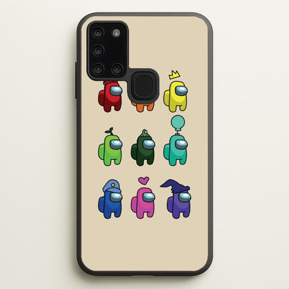 Among Gaming characters  - Among Us Phone Case for Galaxy A21s
