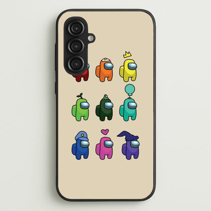 Among Gaming characters  - Among Us Phone Case for Galaxy S23FE
