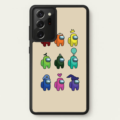 Among Gaming characters  - Among Us Phone Case for Galaxy Note 20 Ultra