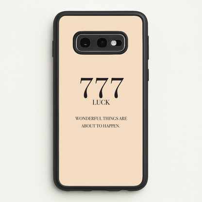 777 - Angel Numbers  - Angel Numbers Phone Case for Galaxy S10e