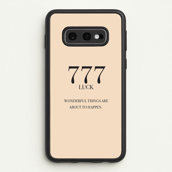 777 - Angel Numbers  - Angel Numbers Phone Case for Galaxy S10e