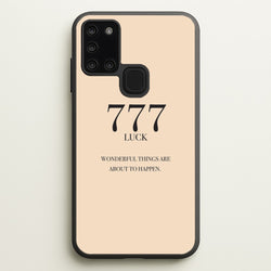 777 - Angel Numbers  - Angel Numbers Phone Case for Galaxy A21s