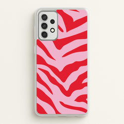 Pink Zebra - Animal Patterns  - Animal Patterns Phone Case for Galaxy A52 / A52s