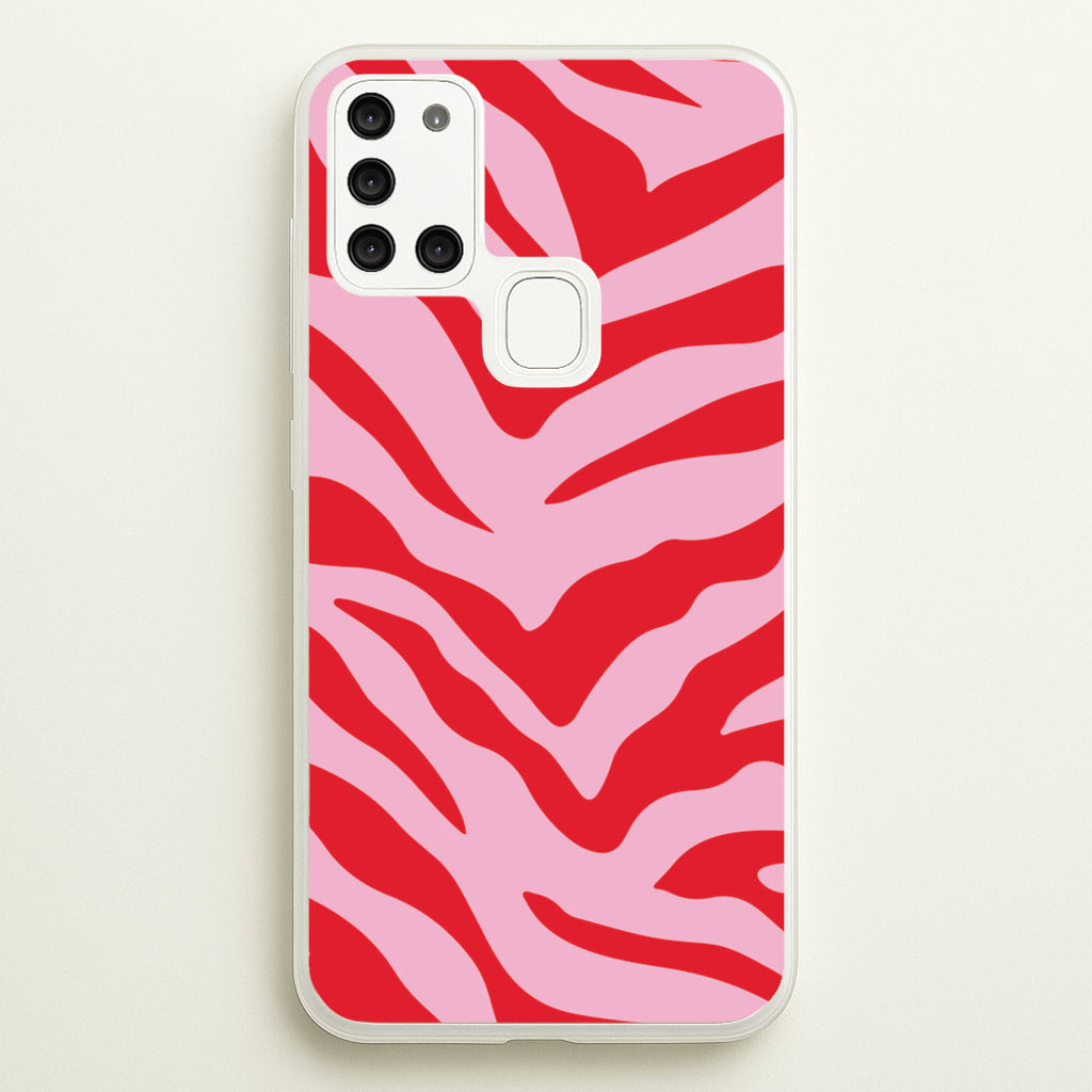 Pink Zebra - Animal Patterns  - Animal Patterns Phone Case for Galaxy A21s