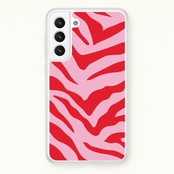 Pink Zebra - Animal Patterns  - Animal Patterns Phone Case for Galaxy S21FE