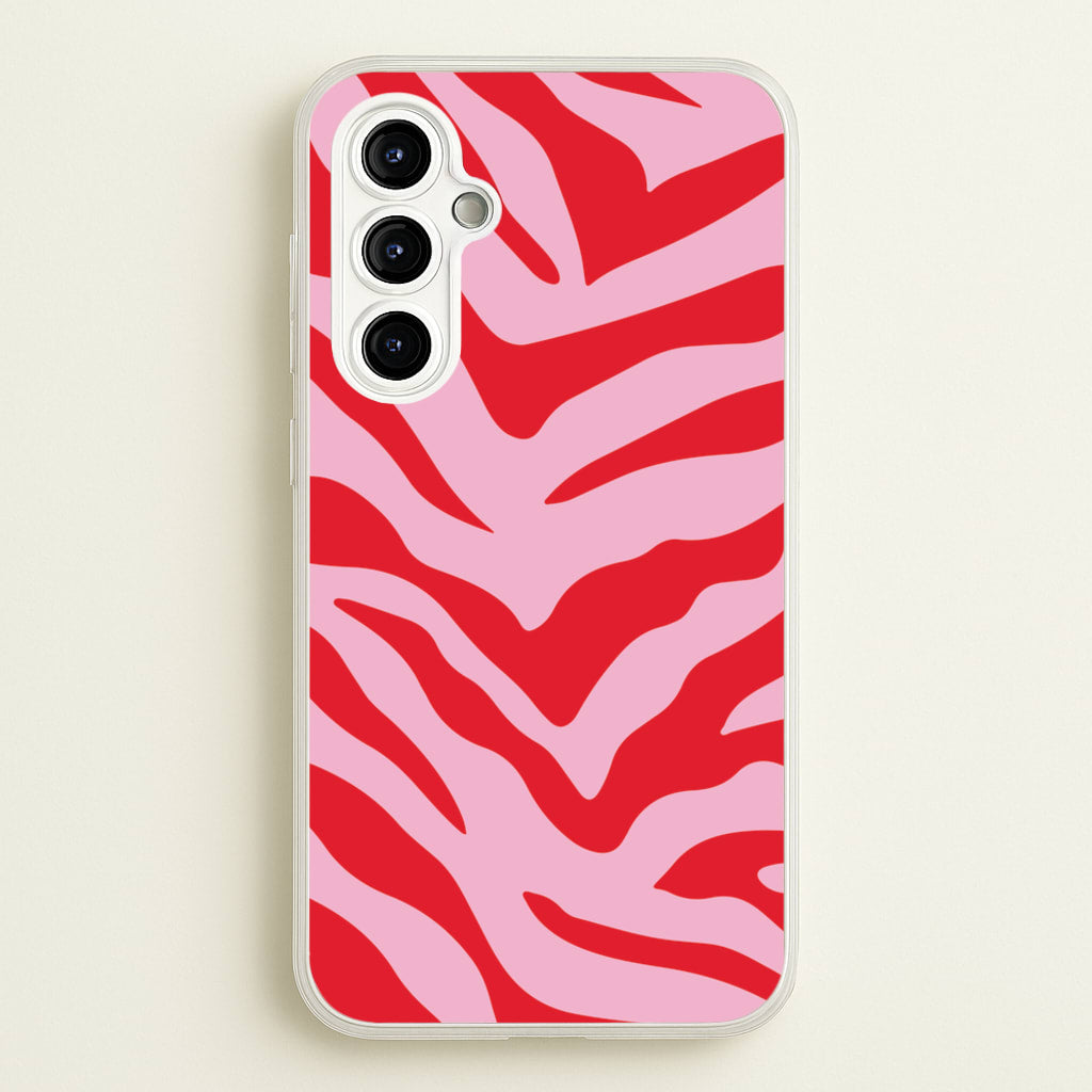 Pink Zebra - Animal Patterns  - Animal Patterns Phone Case for Galaxy A54