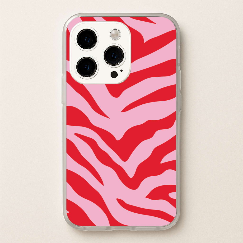 Pink Zebra - Animal Patterns  - Animal Patterns Phone Case for iPhone 15 Pro