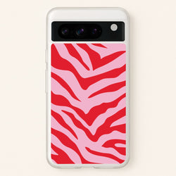Pink Zebra - Animal Patterns  - Animal Patterns Phone Case for Google Pixel 8 Pro
