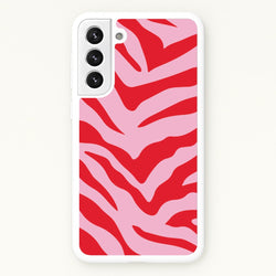 Pink Zebra - Animal Patterns  - Animal Patterns Phone Case for Galaxy S22 Plus