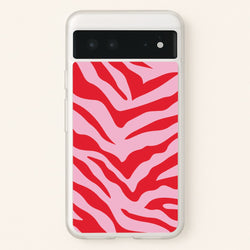 Pink Zebra - Animal Patterns  - Animal Patterns Phone Case for Google Pixel 6
