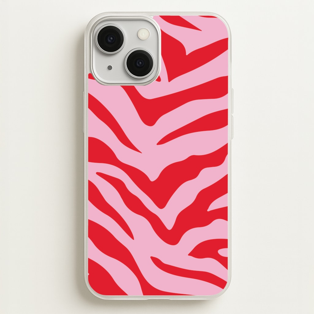 Pink Zebra - Animal Patterns  - Animal Patterns Phone Case for iPhone 13 Mini