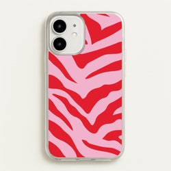 Pink Zebra - Animal Patterns  - Animal Patterns Phone Case for iPhone 12 Mini