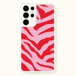 Pink Zebra - Animal Patterns  - Animal Patterns Phone Case for Galaxy S21 Ultra