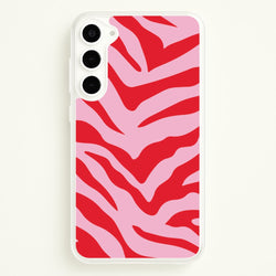 Pink Zebra - Animal Patterns  - Animal Patterns Phone Case for Galaxy S23 Plus
