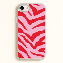 Pink Zebra - Animal Patterns  - Animal Patterns Phone Case for iPhone 6 Plus / 7 Plus / 8 Plus
