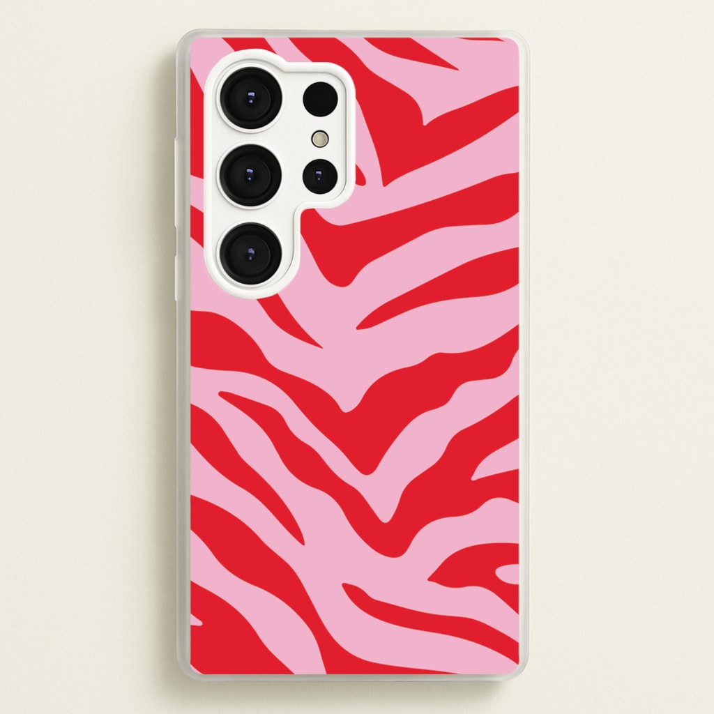 Pink Zebra - Animal Patterns  - Animal Patterns Phone Case for Galaxy S25 Ultra