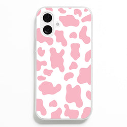 Pink Cow - Animal Patterns  - Animal Patterns Phone Case for iPhone 16 Plus