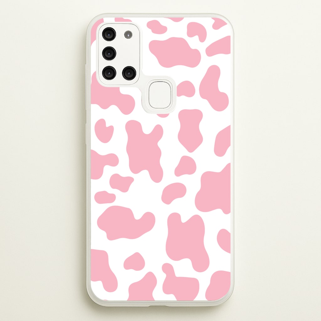 Pink Cow - Animal Patterns  - Animal Patterns Phone Case for Galaxy A21s