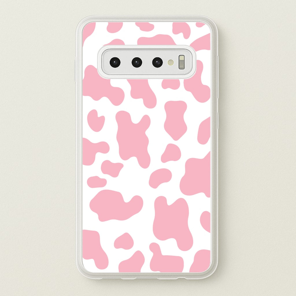 Pink Cow - Animal Patterns  - Animal Patterns Phone Case for Galaxy S10 Plus