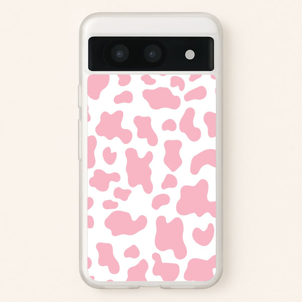 Pink Cow - Animal Patterns  - Animal Patterns Phone Case for Google Pixel 8a