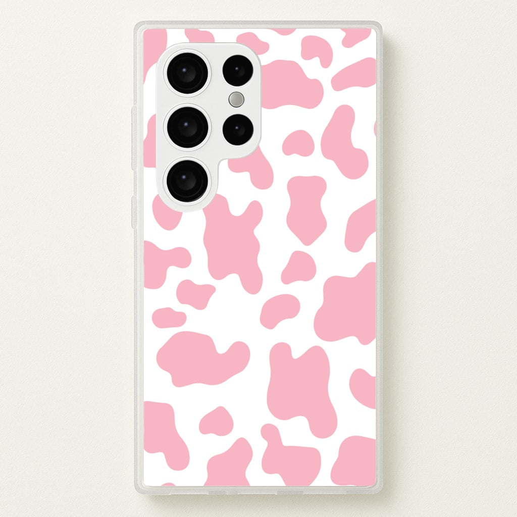 Pink Cow - Animal Patterns  - Animal Patterns Phone Case for Galaxy S24 Ultra