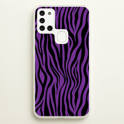 Purple Zebra - Animal Patterns  - Animal Patterns Phone Case for Galaxy A21s