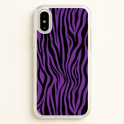 Purple Zebra - Animal Patterns  - Animal Patterns Phone Case for iPhone X / XS