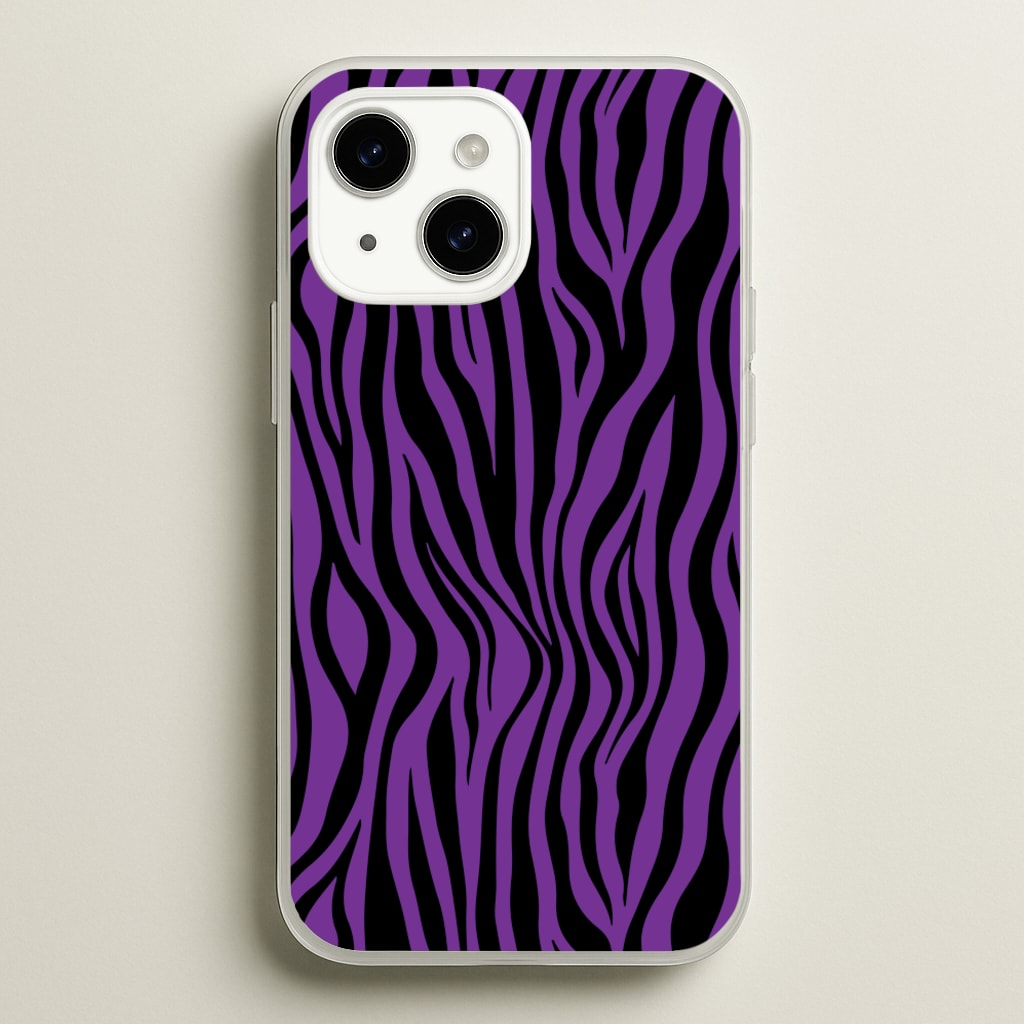 Purple Zebra - Animal Patterns  - Animal Patterns Phone Case for iPhone 14