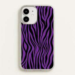 Purple Zebra - Animal Patterns  - Animal Patterns Phone Case for iPhone 12 Mini